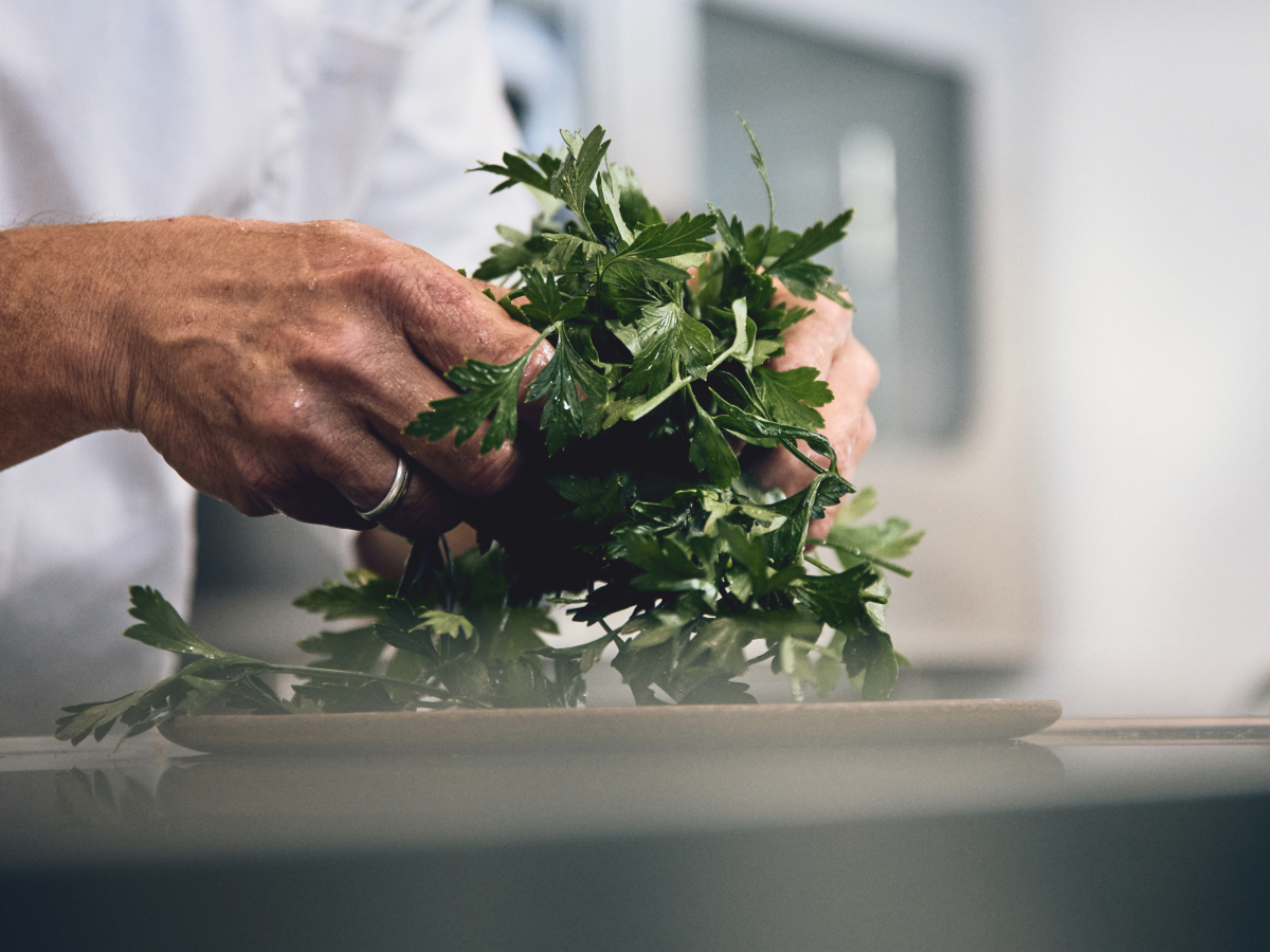 On the ground